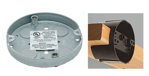 ceiling fan rated junction box|outlet box acceptable for fan support.